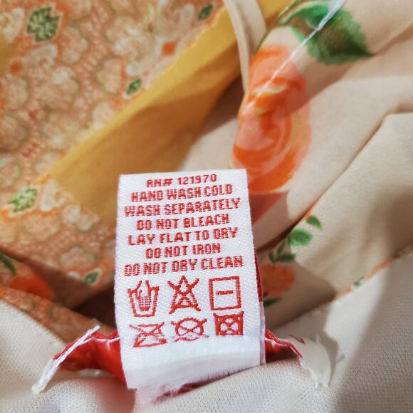 Flying Tomato Floral Bandana Print Tiered Maxi Dress L Cottage Prairie Country - Picture 8 of 11